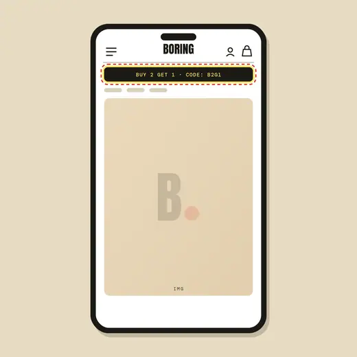 Announcement bar in header — after