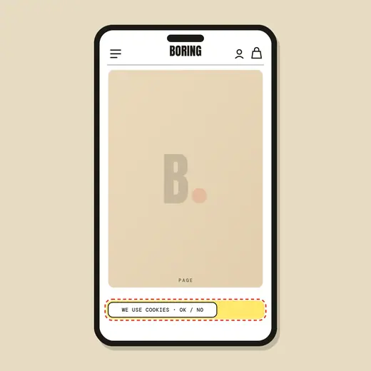 Cookie consent bar — after
