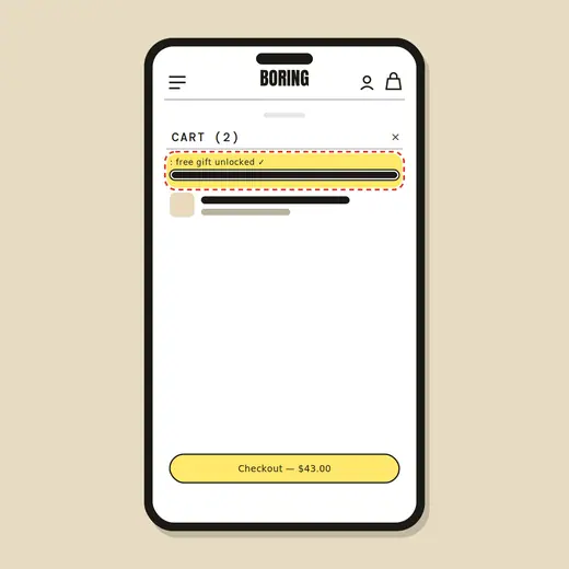 Gift-with-purchase logic — after