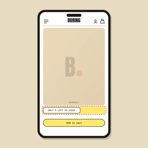 Low-stock notice — after