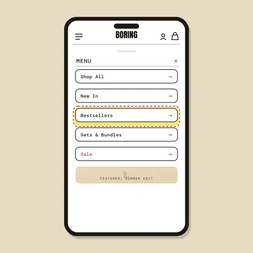 Mega menu build — after