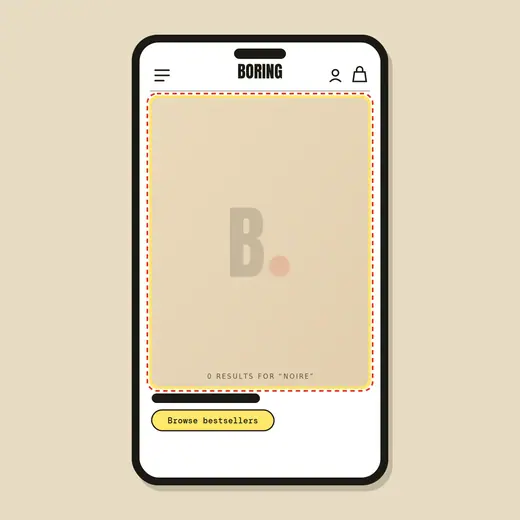 No-results state design — after