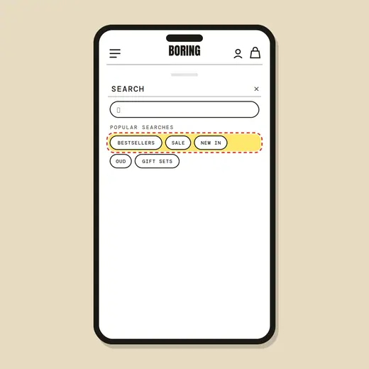 Popular searches row — after