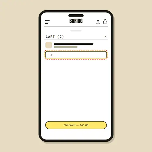 Quantity glitch fix — after