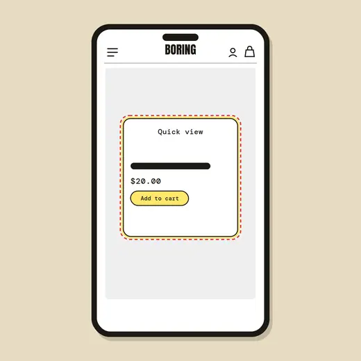 Quick view modal — after