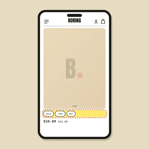 Sale badges & promo banners — after