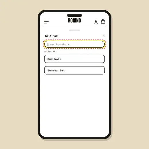 Search styling — after