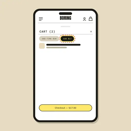 Selling-plan toggle — after