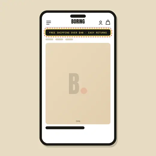 Shipping & returns bar — after