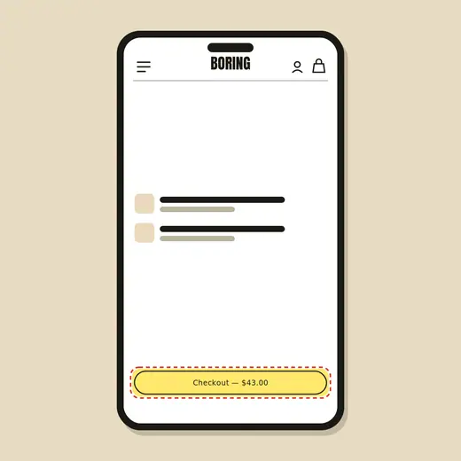 Sticky checkout button — after
